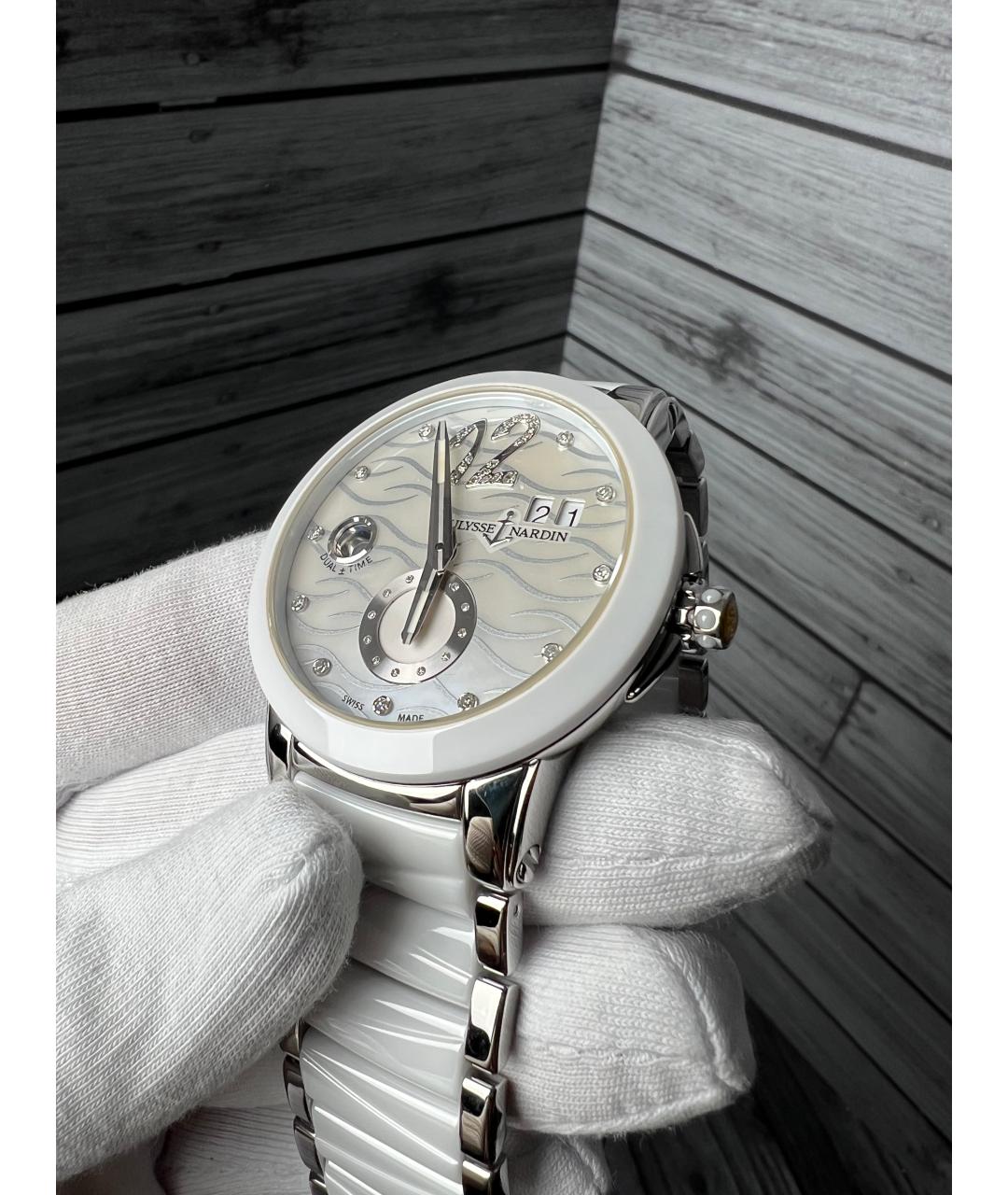 Ulysse Nardin Белые керамические часы, фото 4