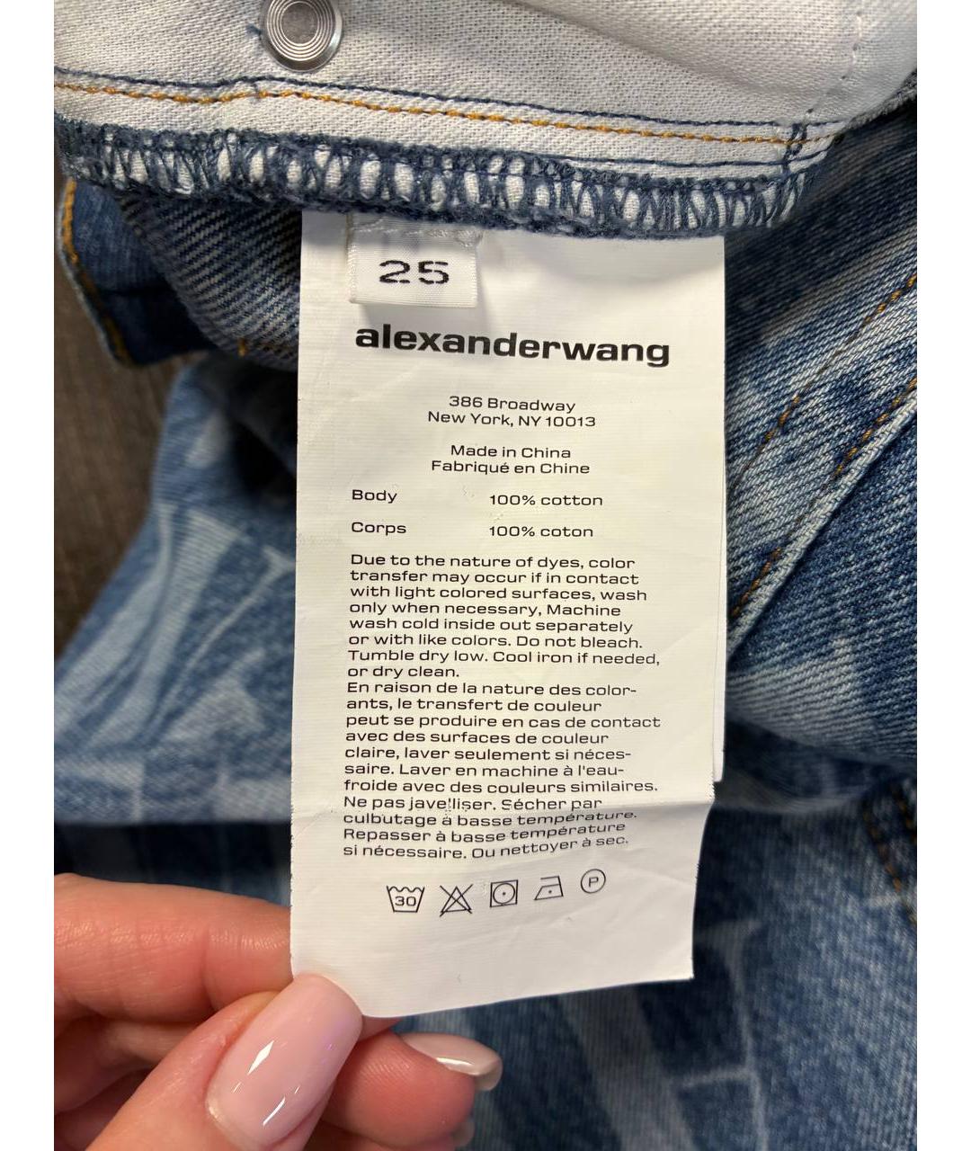 ALEXANDER WANG Голубые прямые джинсы, фото 5