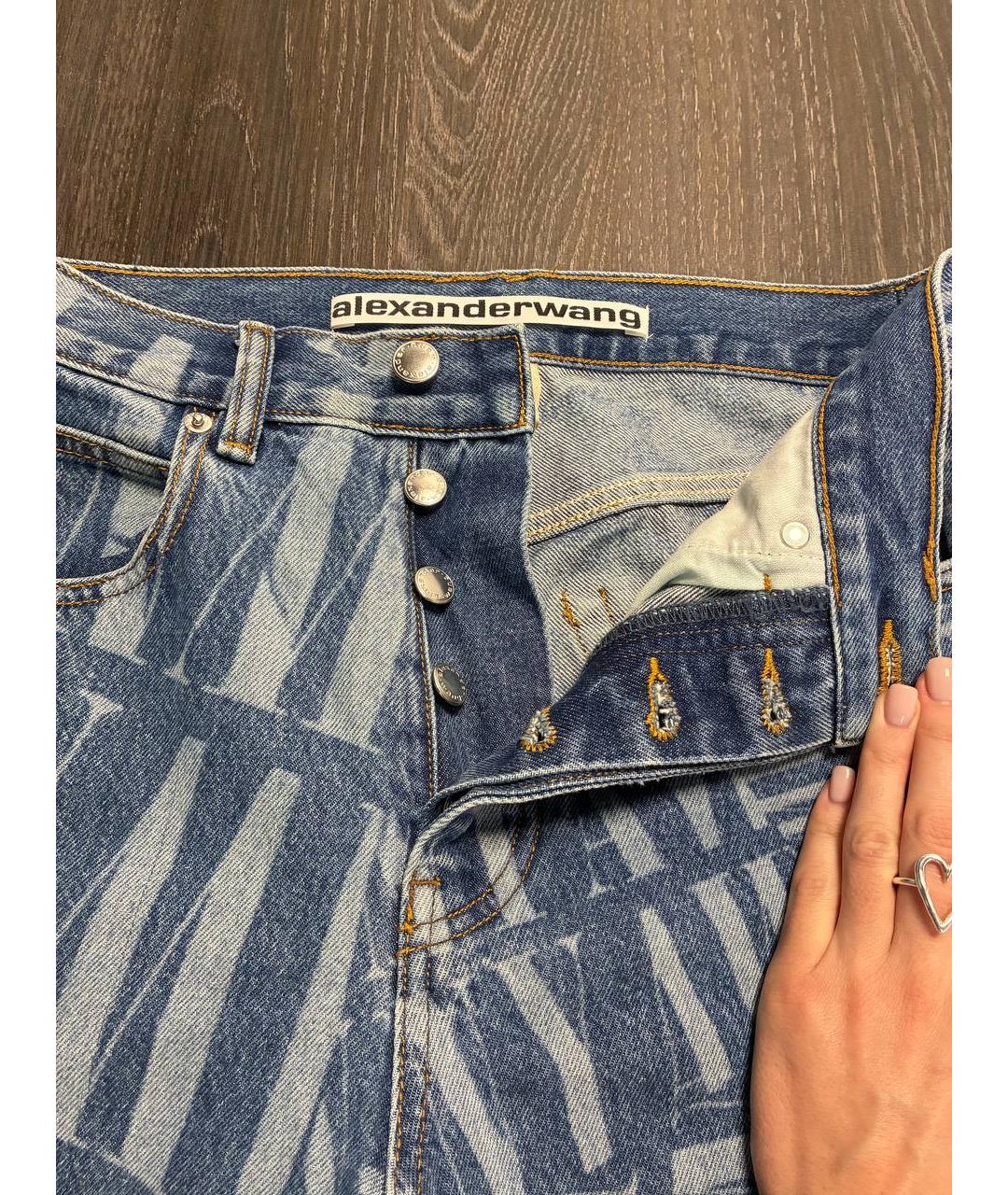 ALEXANDER WANG Голубые прямые джинсы, фото 3