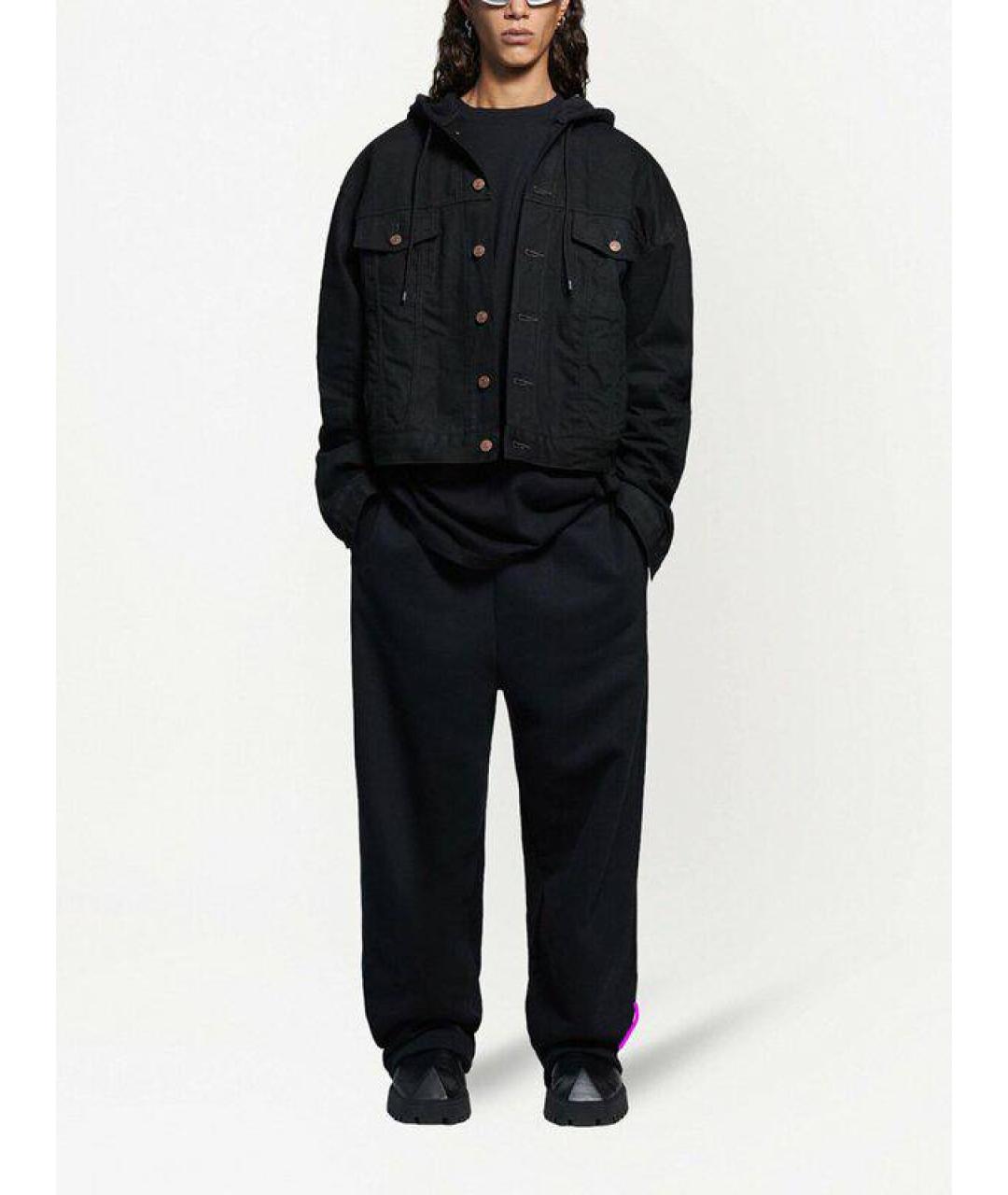 BALENCIAGA Черная деним куртка, фото 2