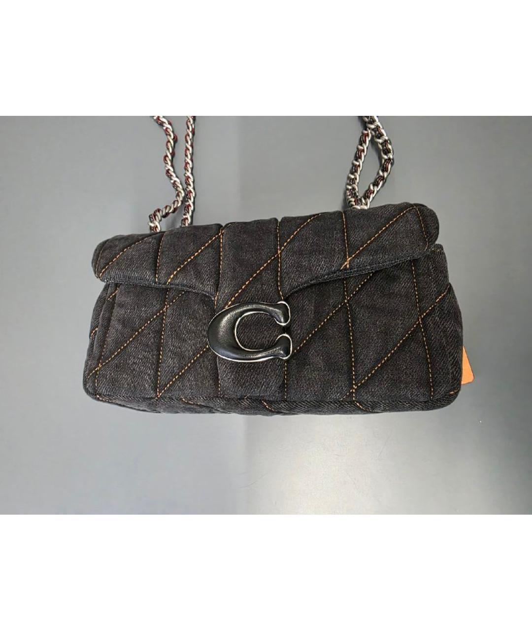 COACH Антрацитовая деним сумка через плечо, фото 9