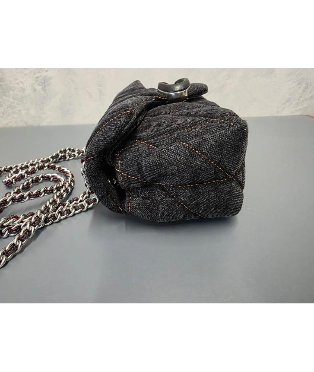 COACH Антрацитовая деним сумка через плечо, фото 3