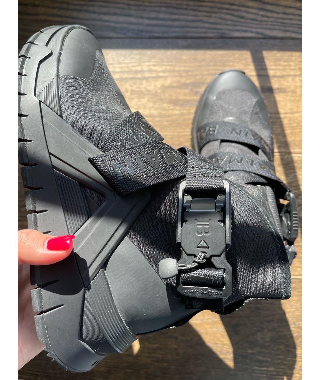 BALMAIN Черные текстильные ботинки, фото 3