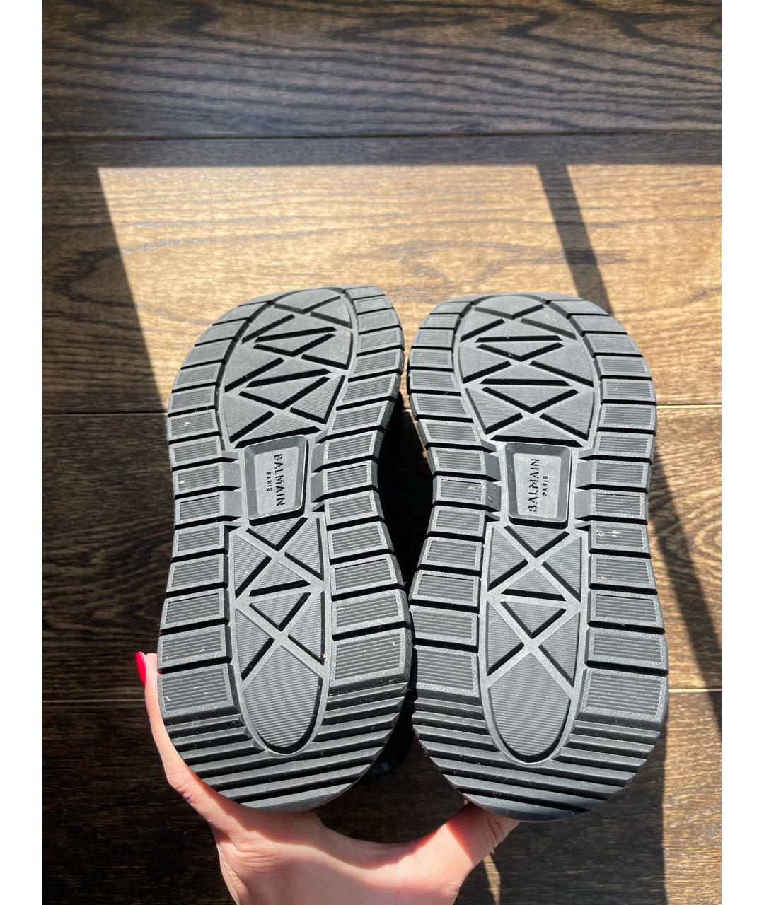 BALMAIN Черные текстильные ботинки, фото 4