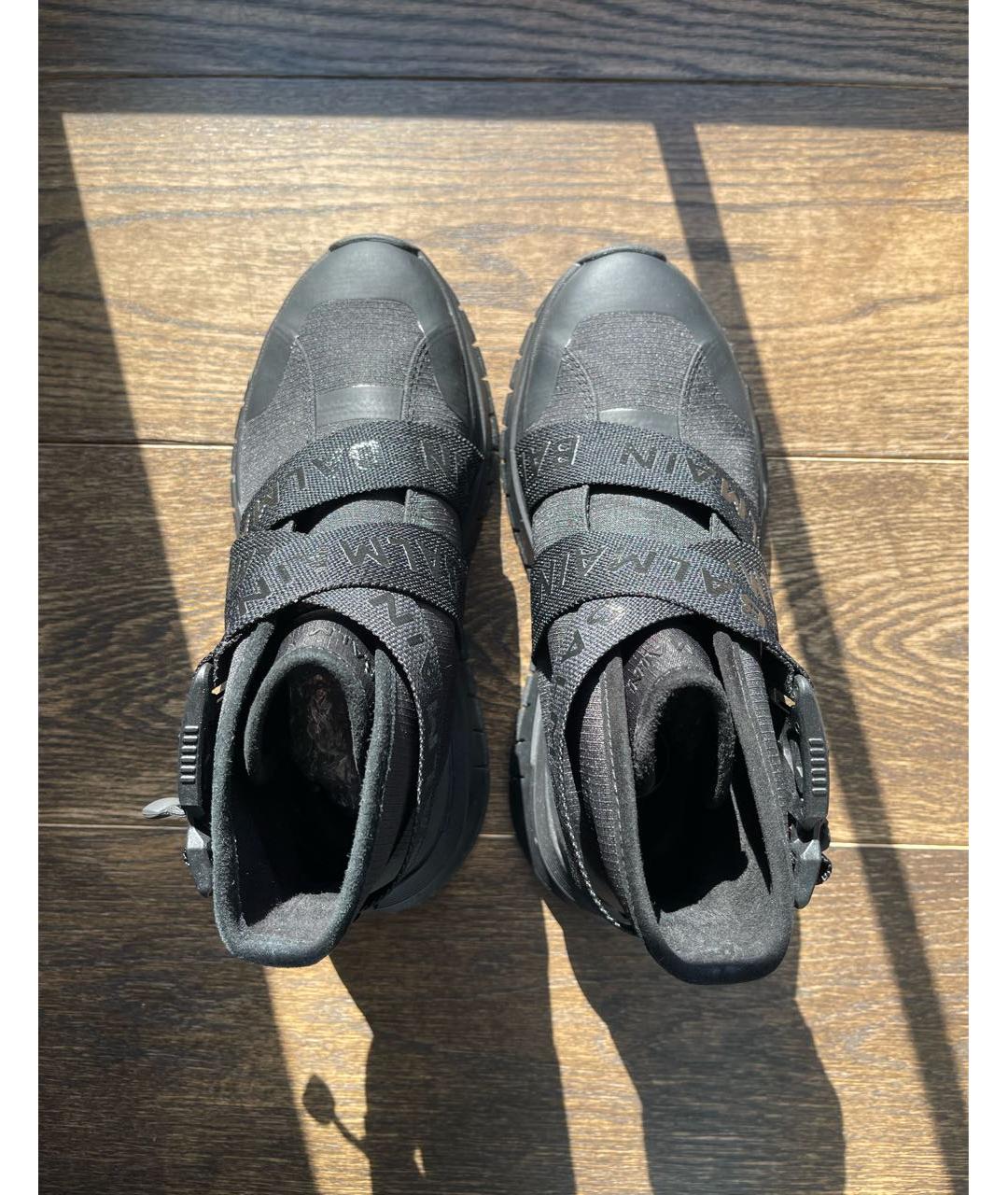 BALMAIN Черные текстильные ботинки, фото 2