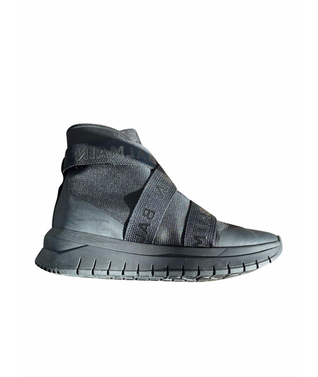 BALMAIN Черные текстильные ботинки, фото 1