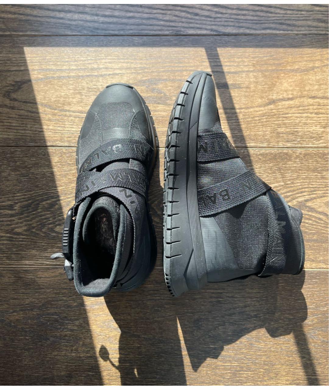 BALMAIN Черные текстильные ботинки, фото 5