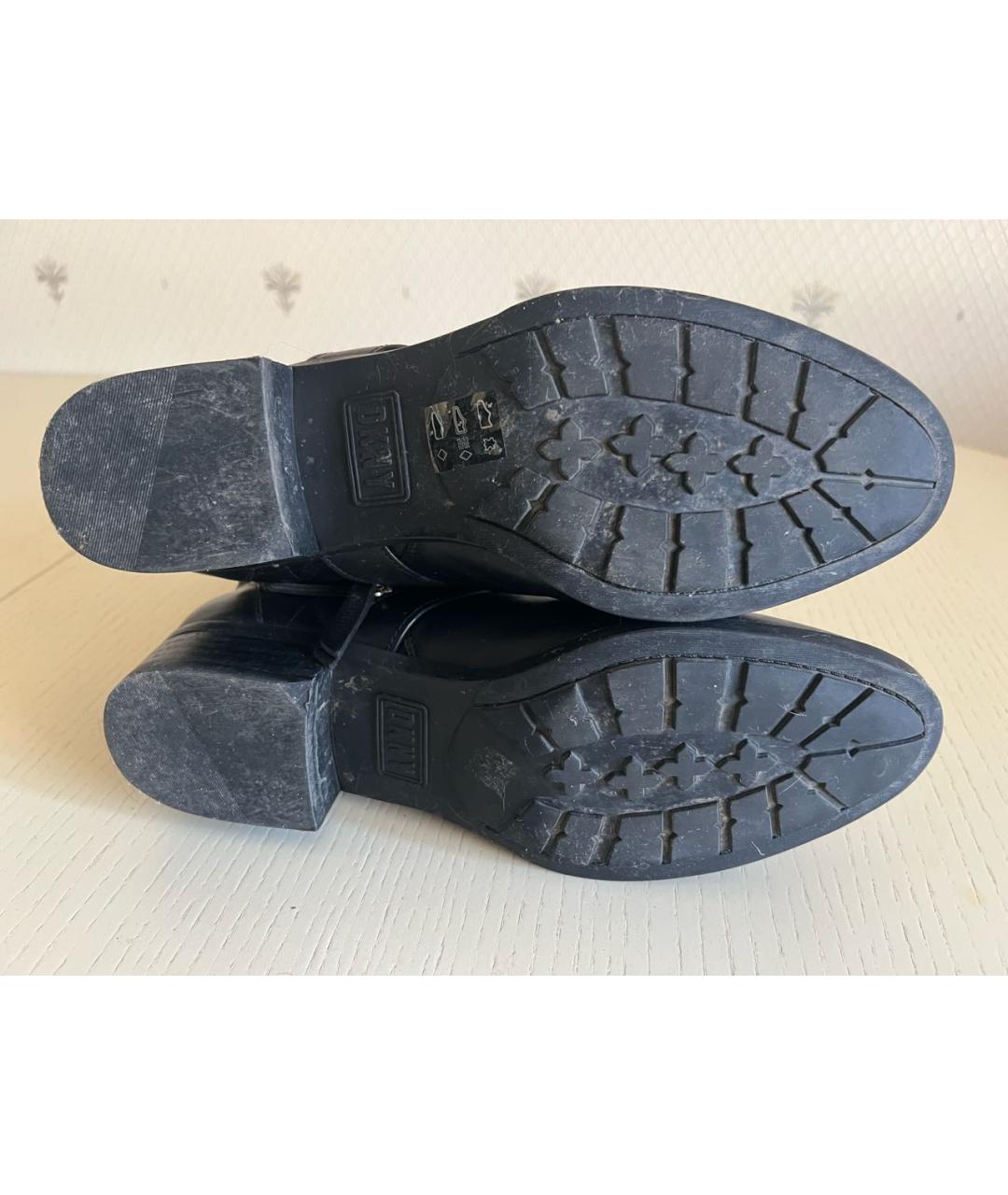 DKNY Черные кожаные сапоги, фото 7