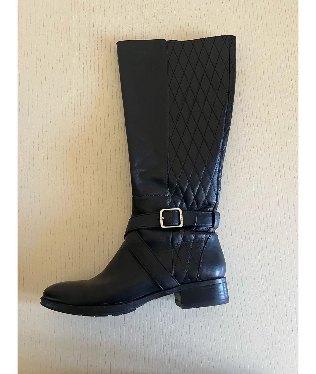 DKNY Черные кожаные сапоги, фото 8