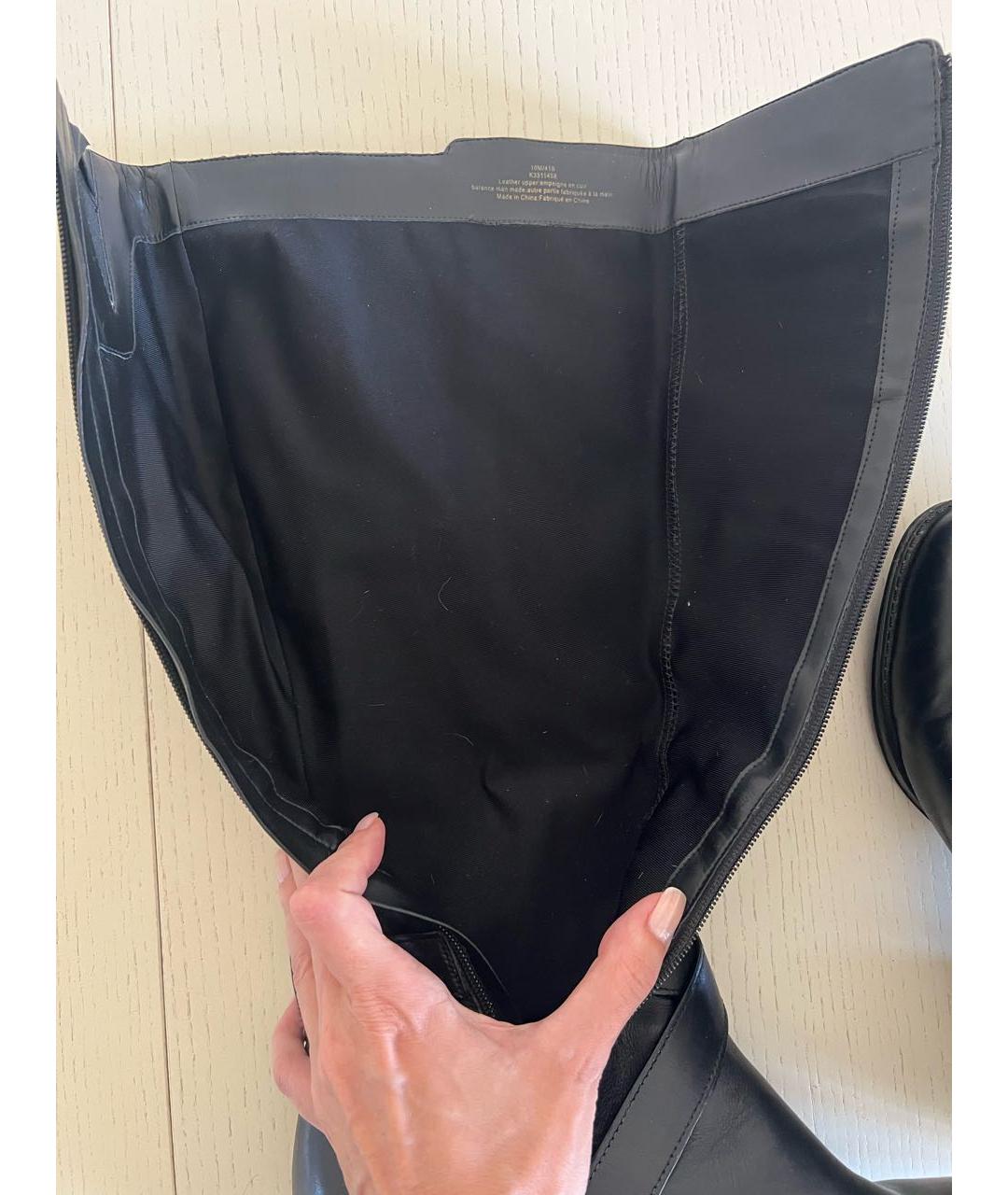 DKNY Черные кожаные сапоги, фото 6