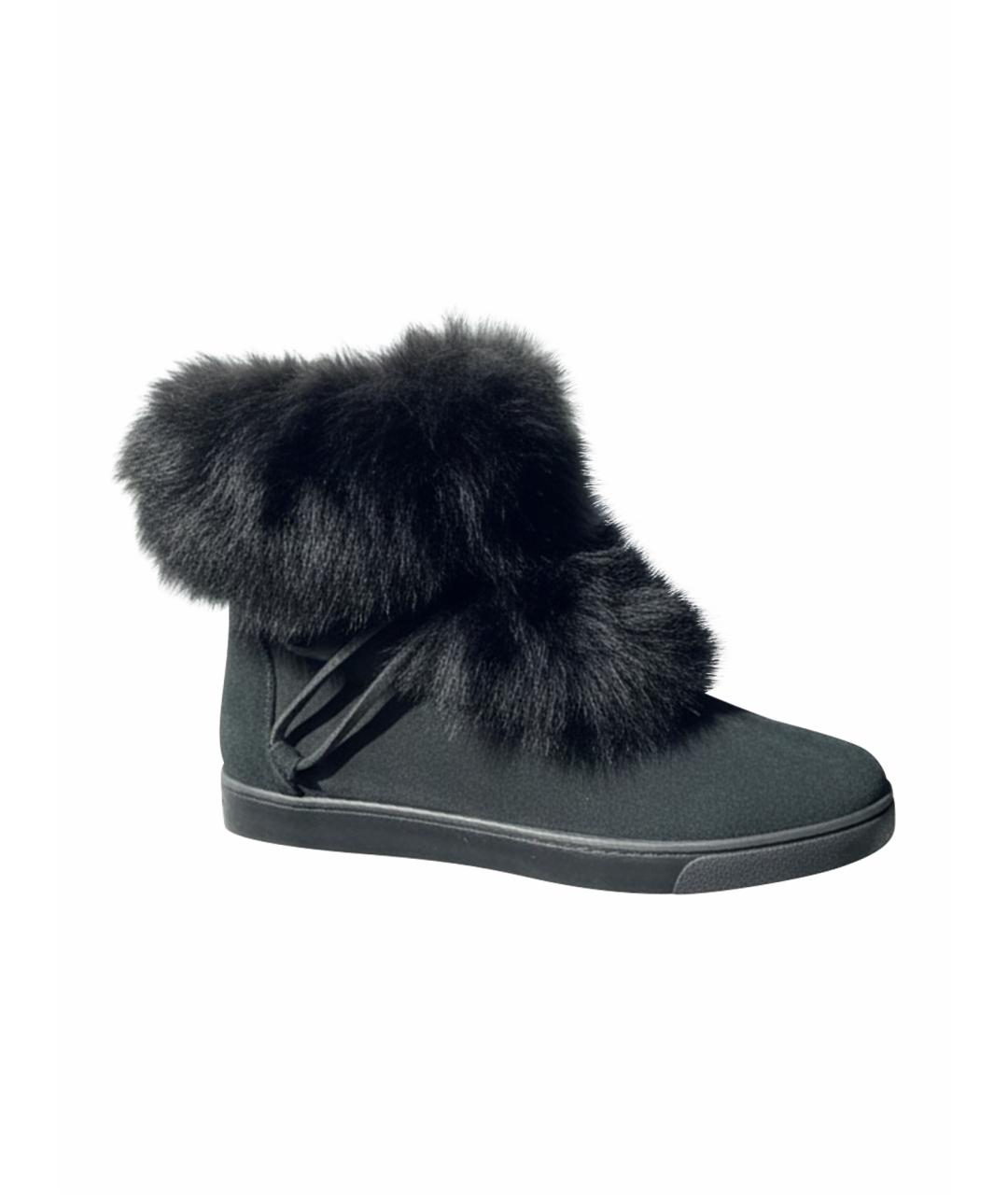 GIANVITO ROSSI Черные замшевые ботинки, фото 1