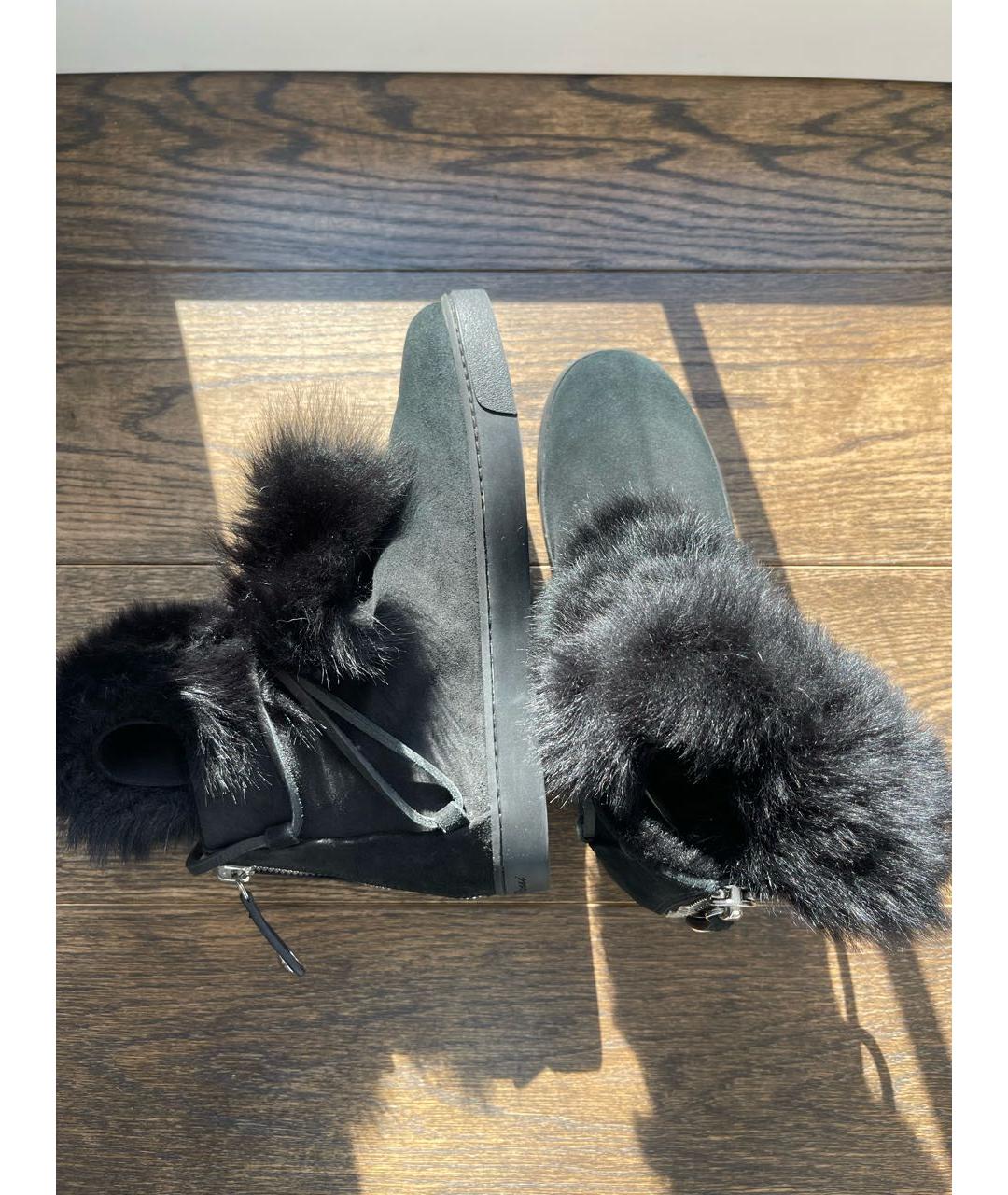 GIANVITO ROSSI Черные замшевые ботинки, фото 5