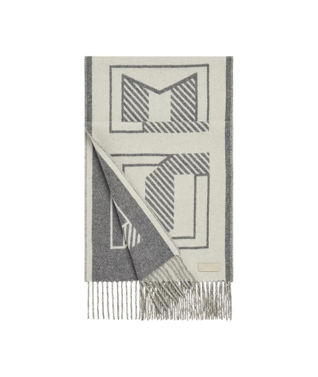 HERMES Серый кашемировый шарф, фото 1