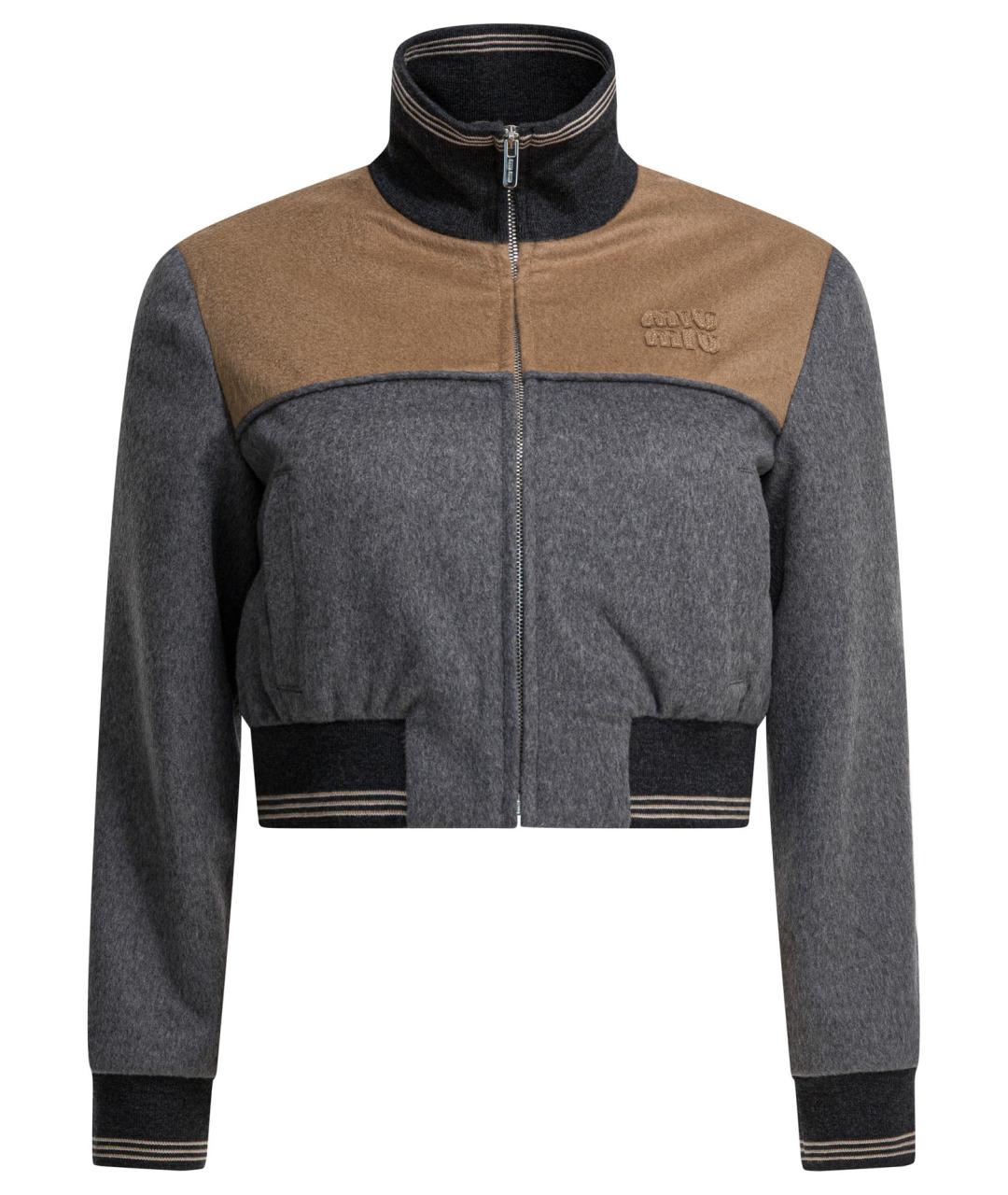 MIU MIU Серая шерстяная куртка, фото 1