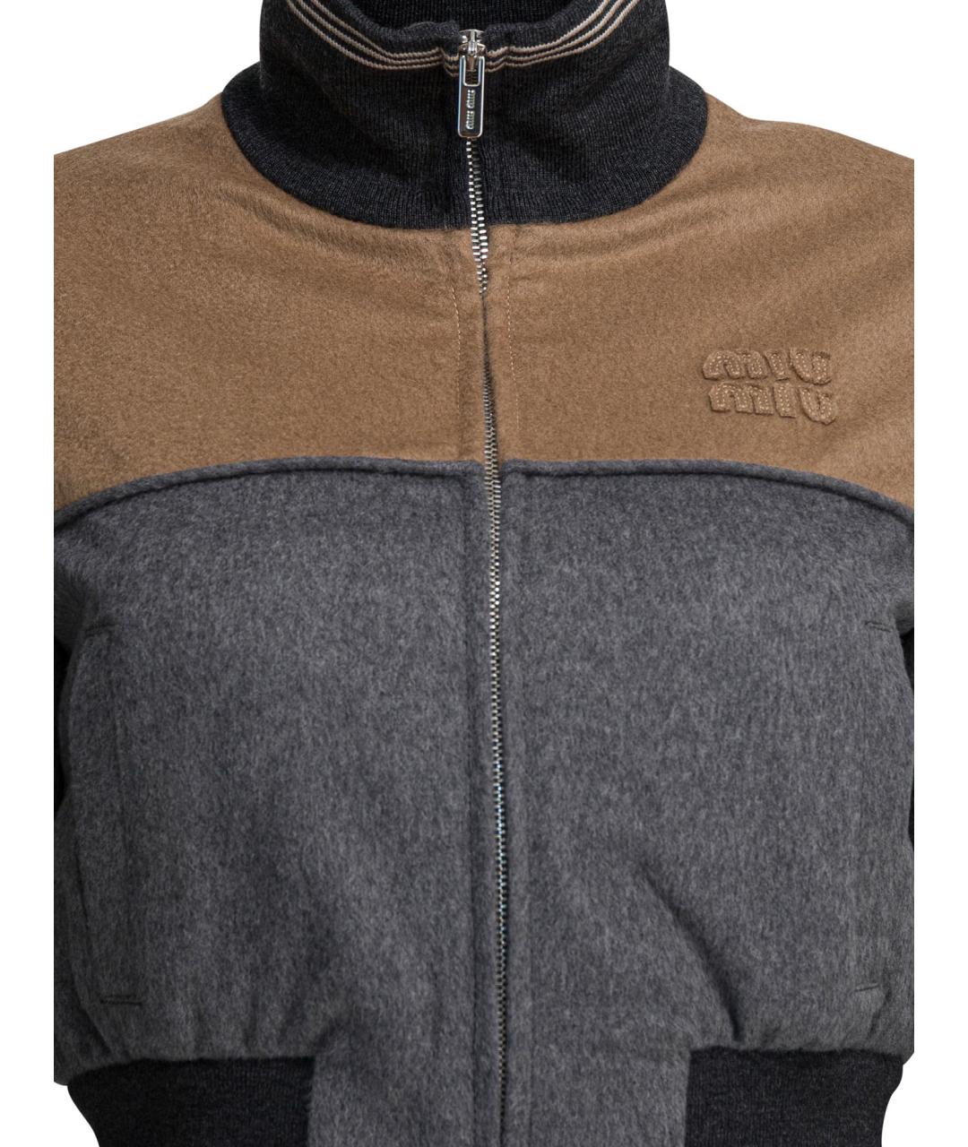 MIU MIU Серая шерстяная куртка, фото 3