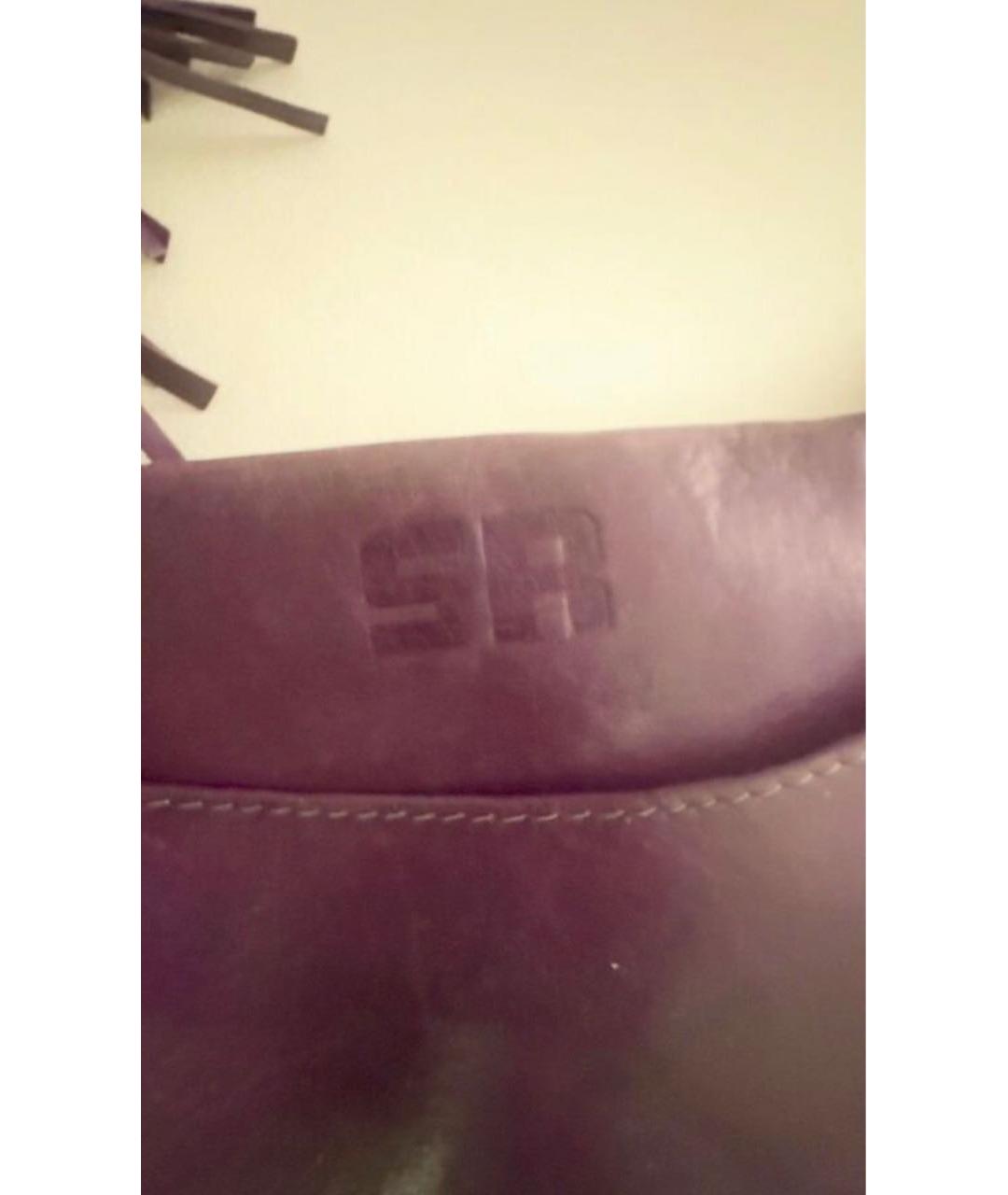 SONIA RYKIEL Фиолетовая кожаная сумка через плечо, фото 5