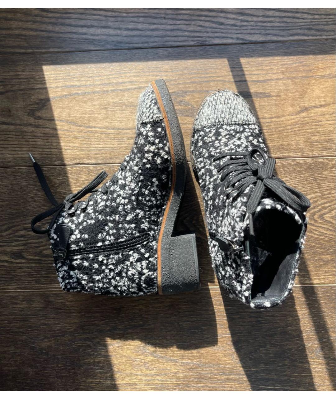 CHANEL Мульти текстильные полусапоги, фото 4