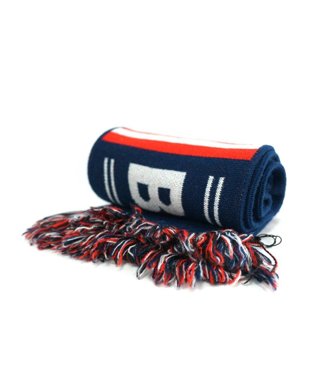 BALENCIAGA Темно-синий шерстяной шарф, фото 4