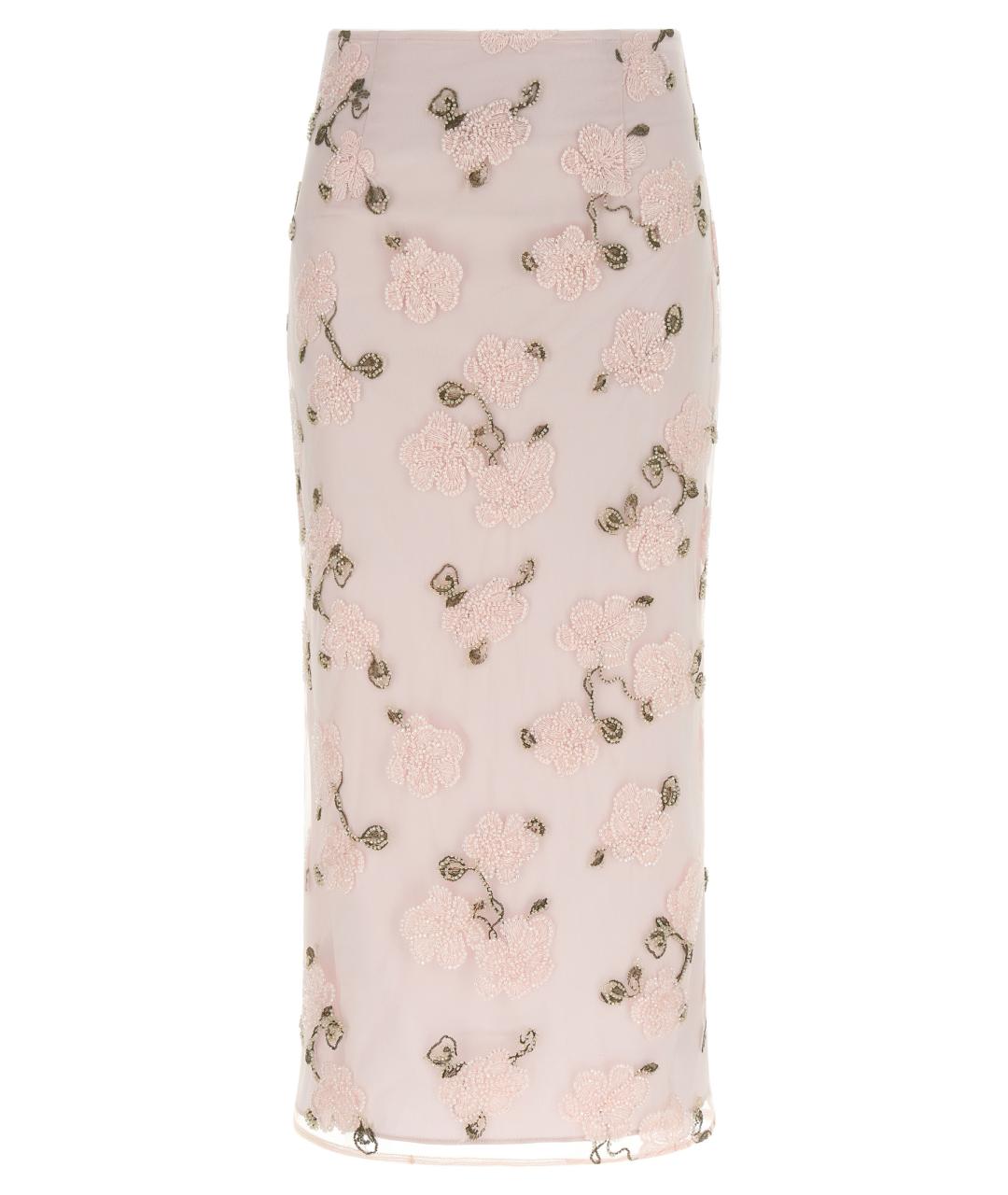 ROTATE Розовая полиэстеровая юбка миди, фото 1