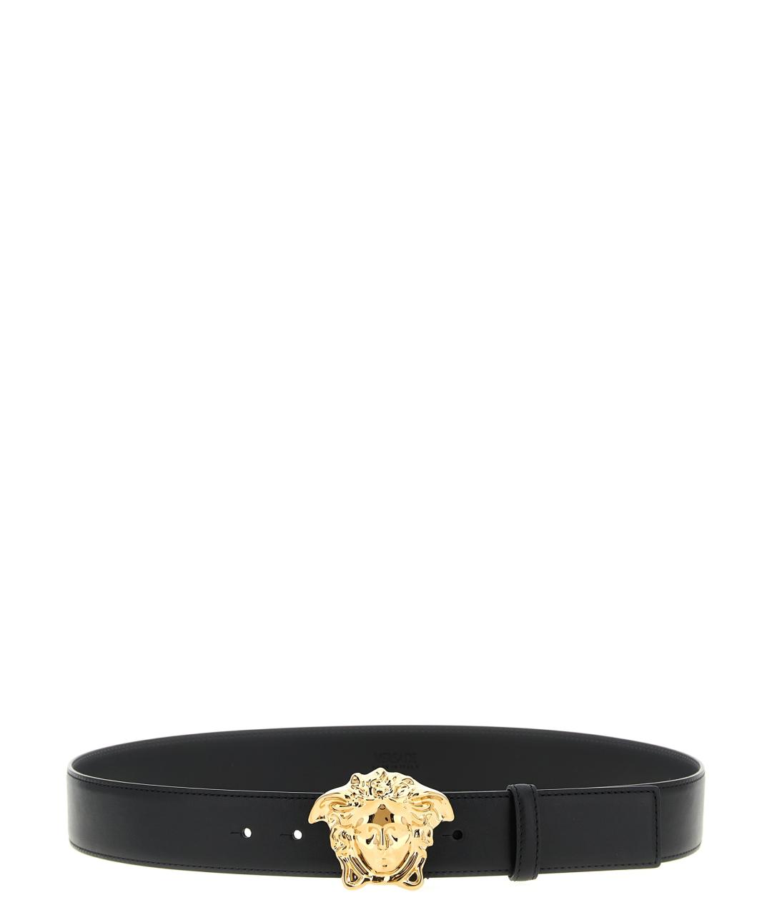 VERSACE Черный кожаный ремень, фото 1