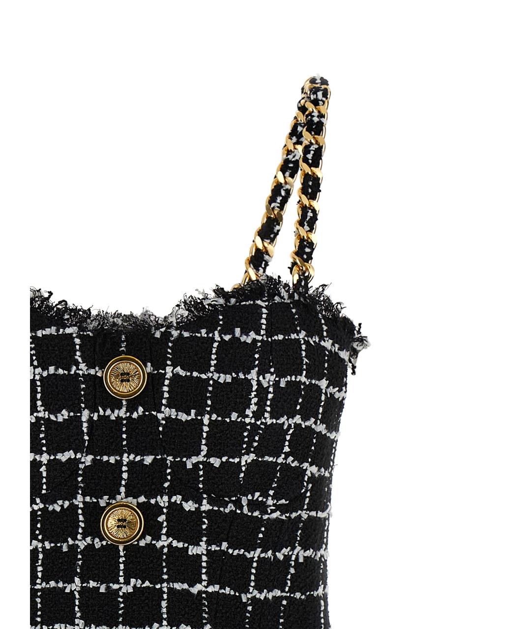 BALMAIN Черное твидовое коктейльное платье, фото 3