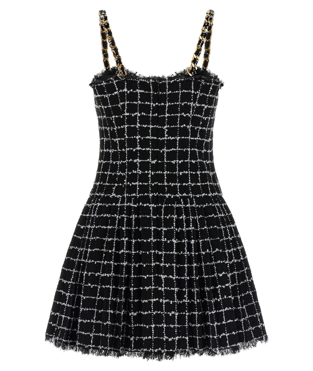 BALMAIN Черное твидовое коктейльное платье, фото 2