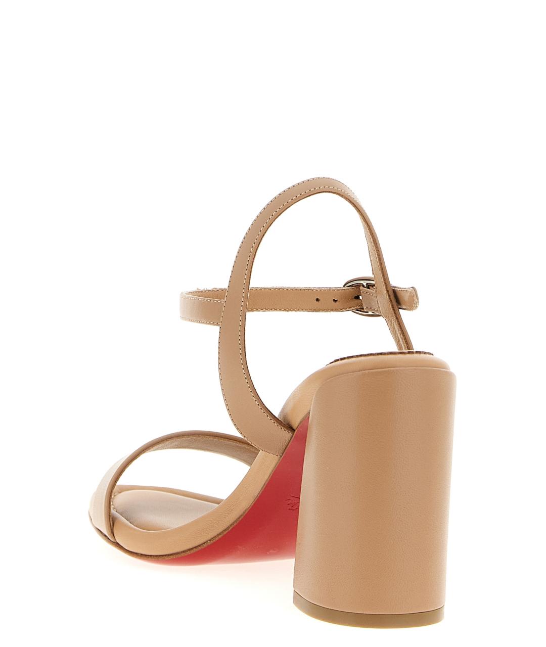 CHRISTIAN LOUBOUTIN Розовые кожаные босоножки, фото 3