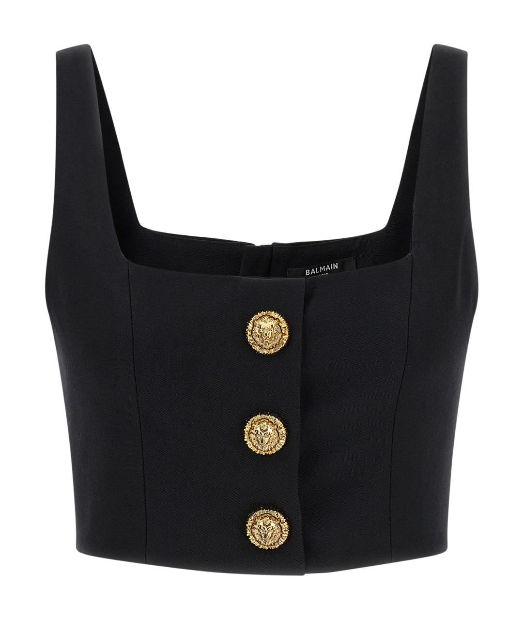 BALMAIN Черная шерстяная блузы, фото 1