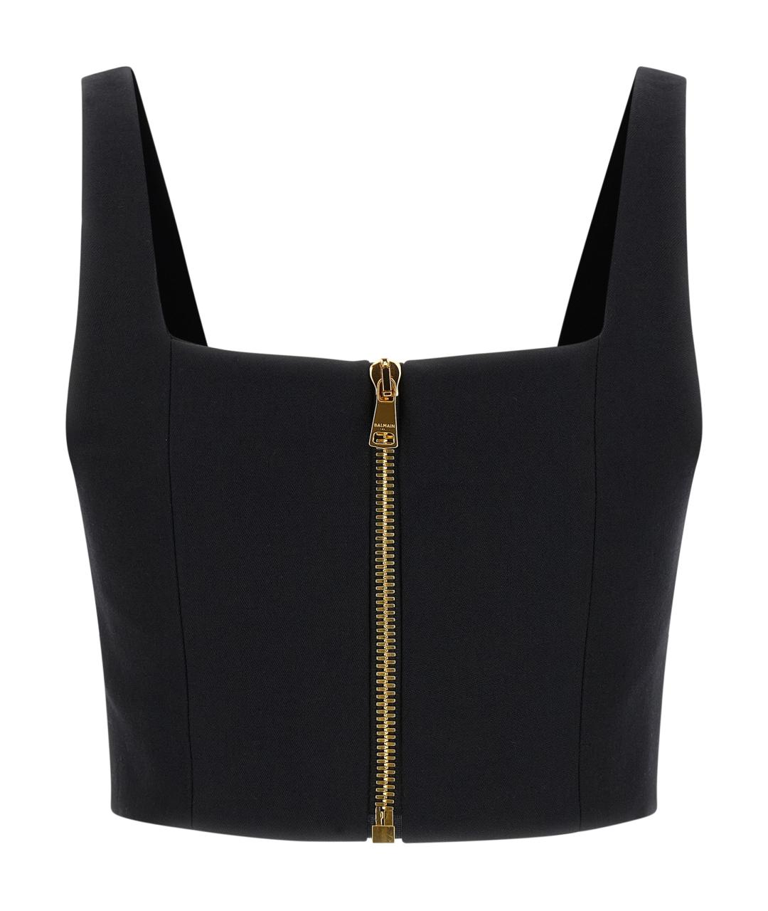 BALMAIN Черная шерстяная блузы, фото 2