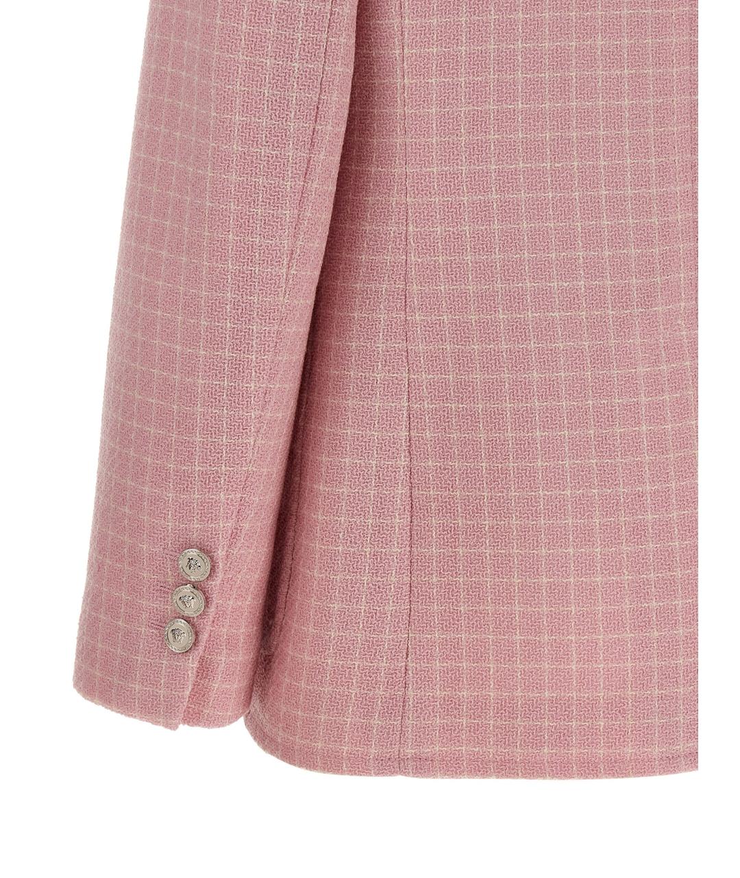 VERSACE Розовый шерстяной жакет/пиджак, фото 4