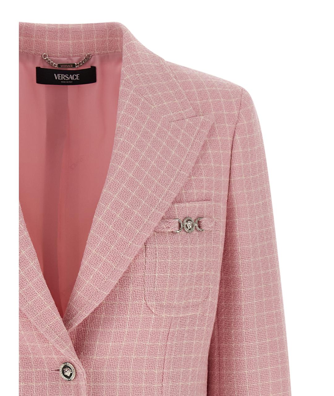 VERSACE Розовый шерстяной жакет/пиджак, фото 3