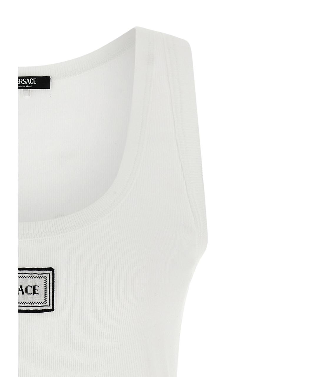 VERSACE Белая хлопковая майка, фото 3