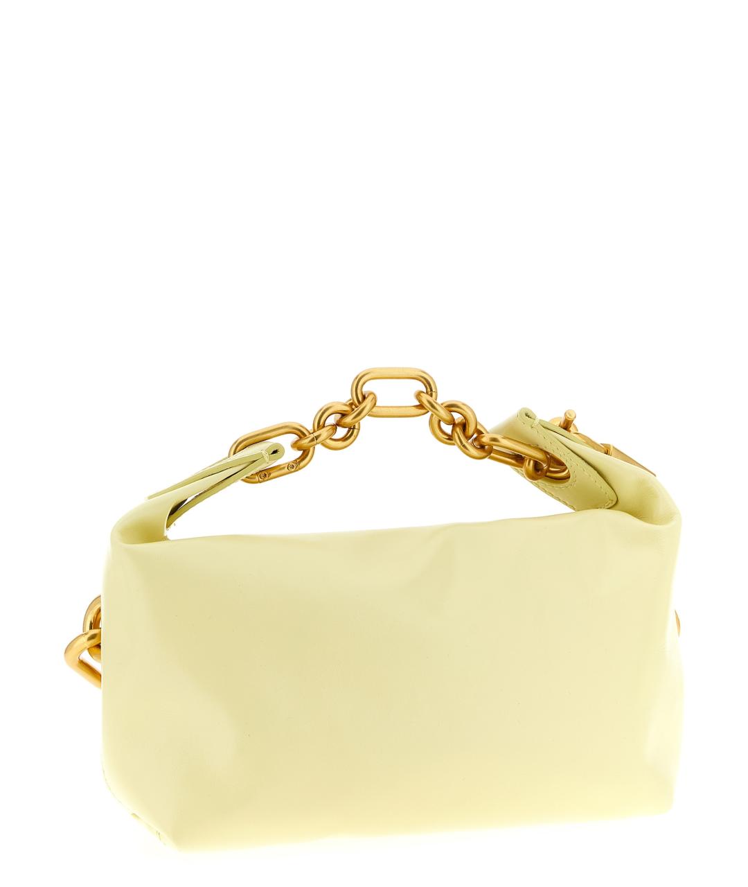BALMAIN Желтая кожаная сумка через плечо, фото 2