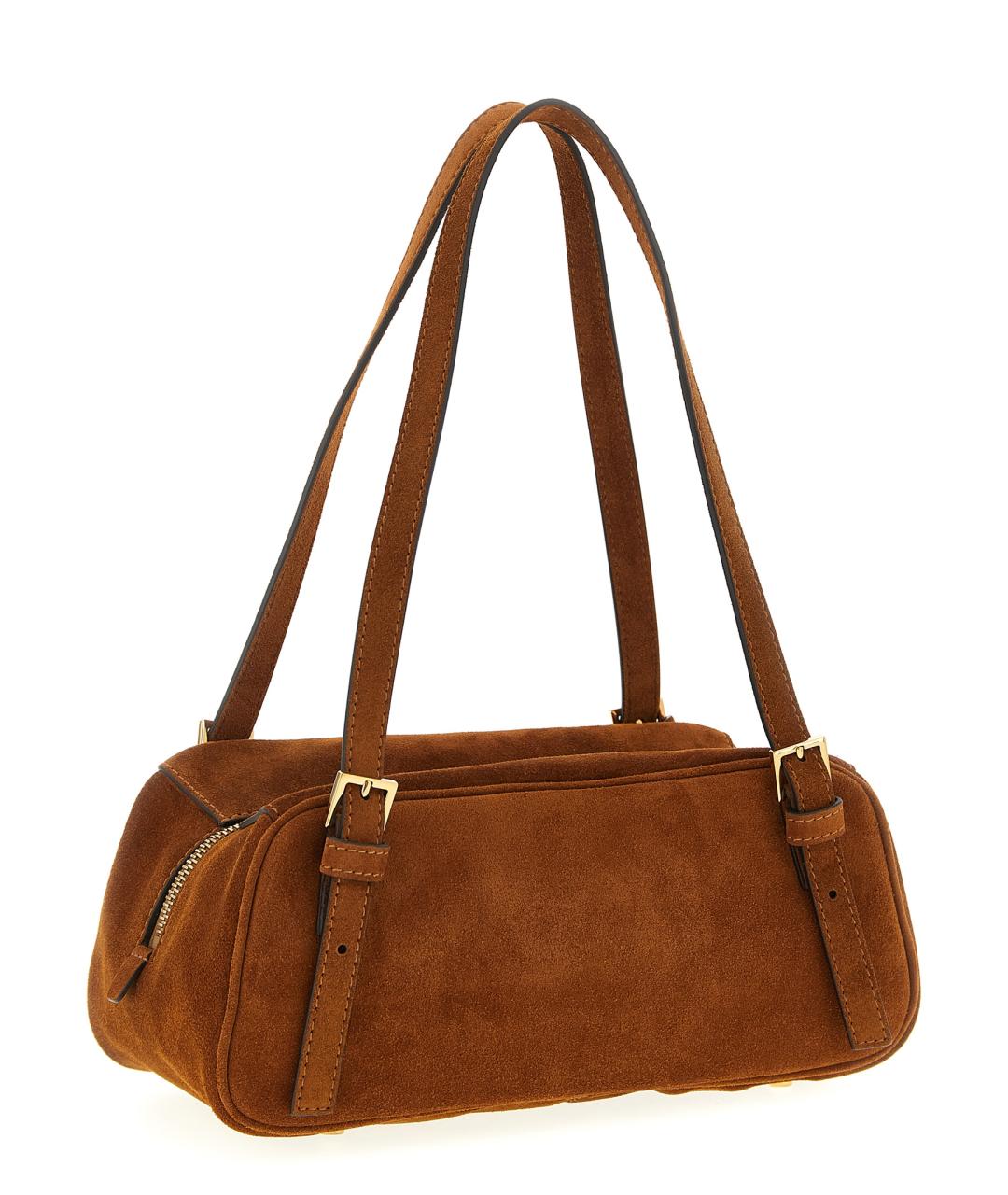 VERSACE Коричневая замшевая сумка через плечо, фото 2