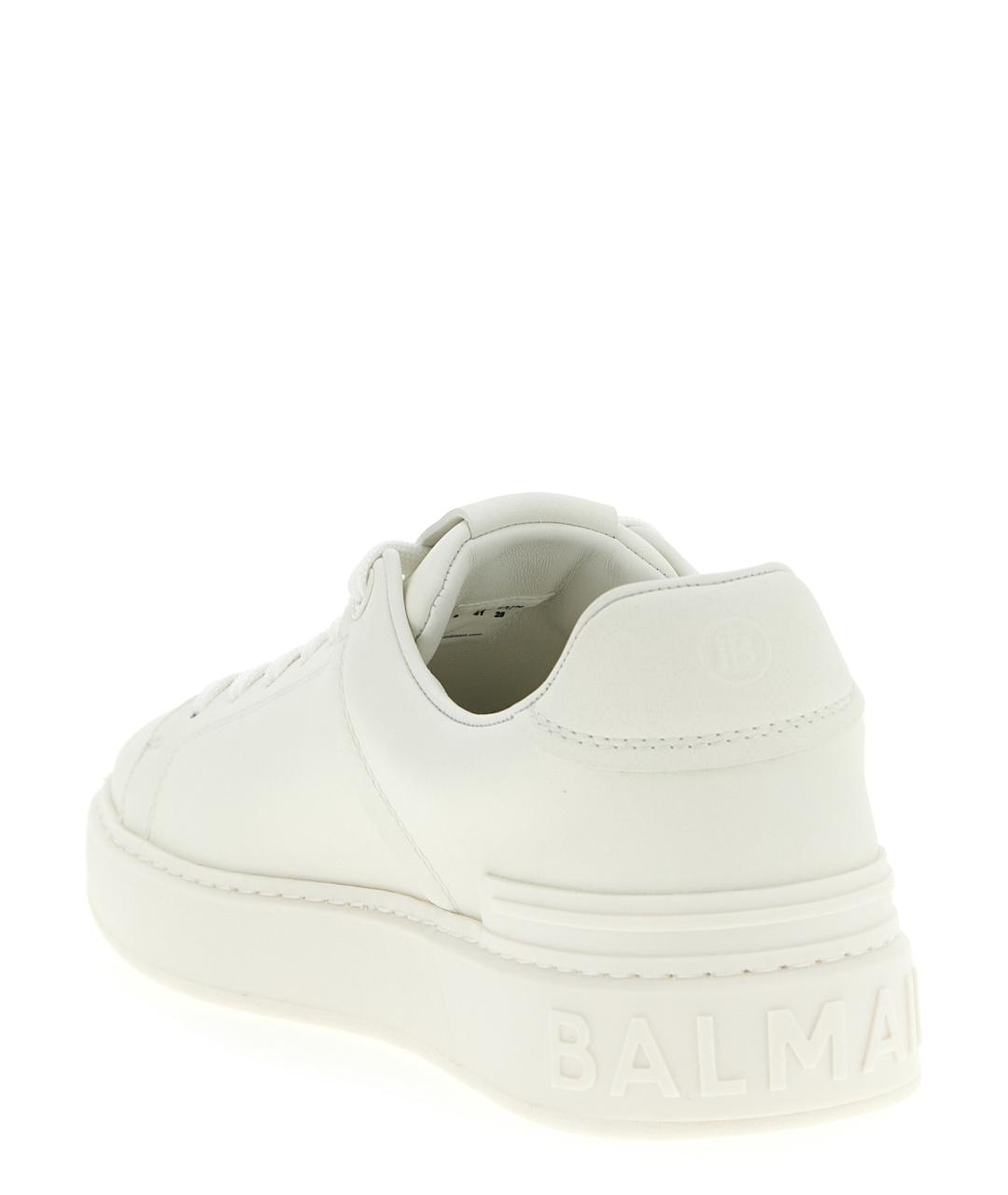 BALMAIN Белые кожаные кеды, фото 3