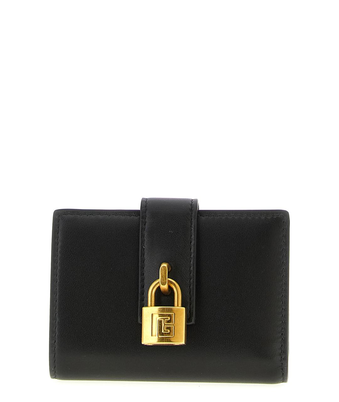 BALMAIN Черный кожаный кошелек, фото 1