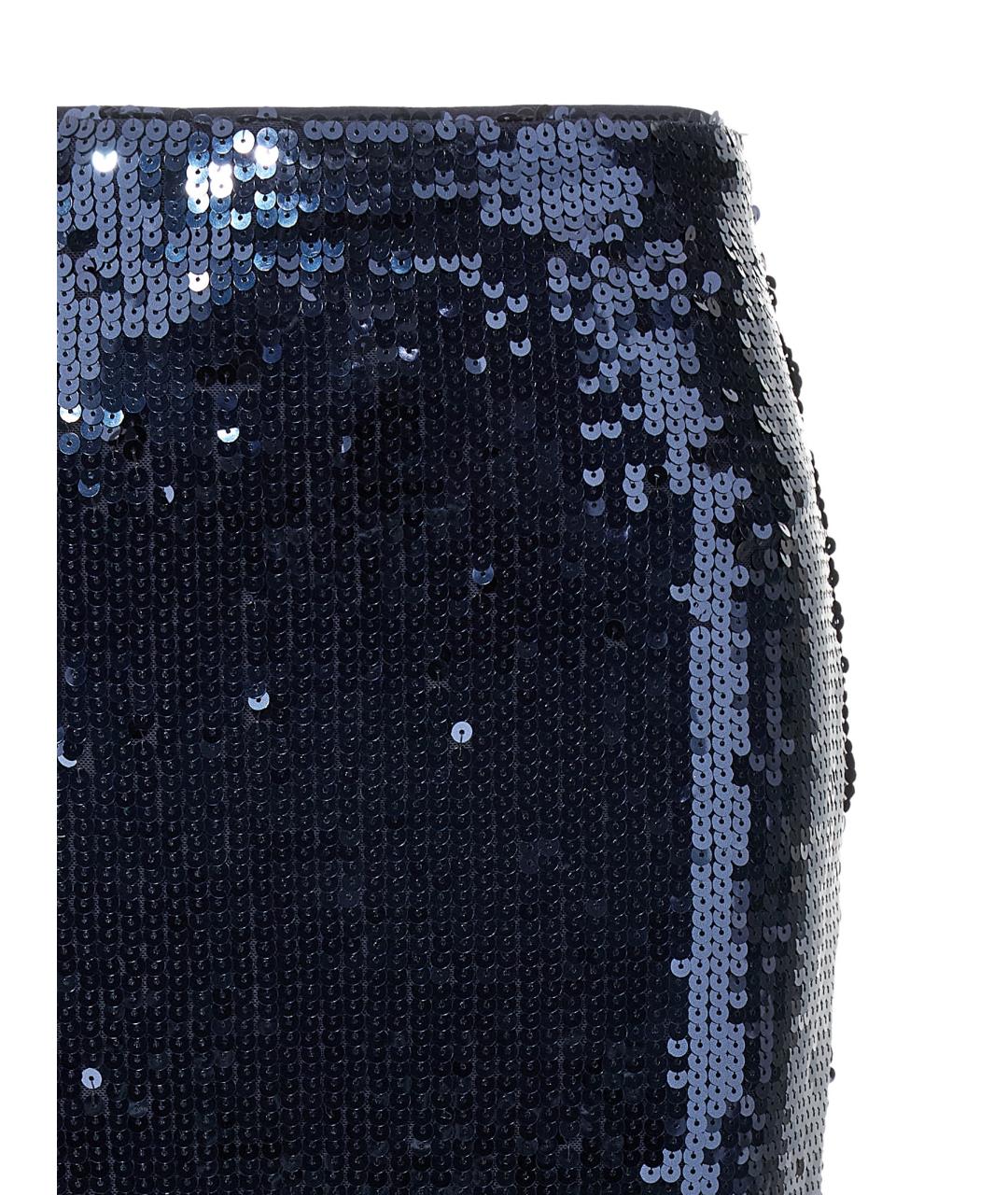 ROTATE Синяя полиэстеровая юбка макси, фото 3