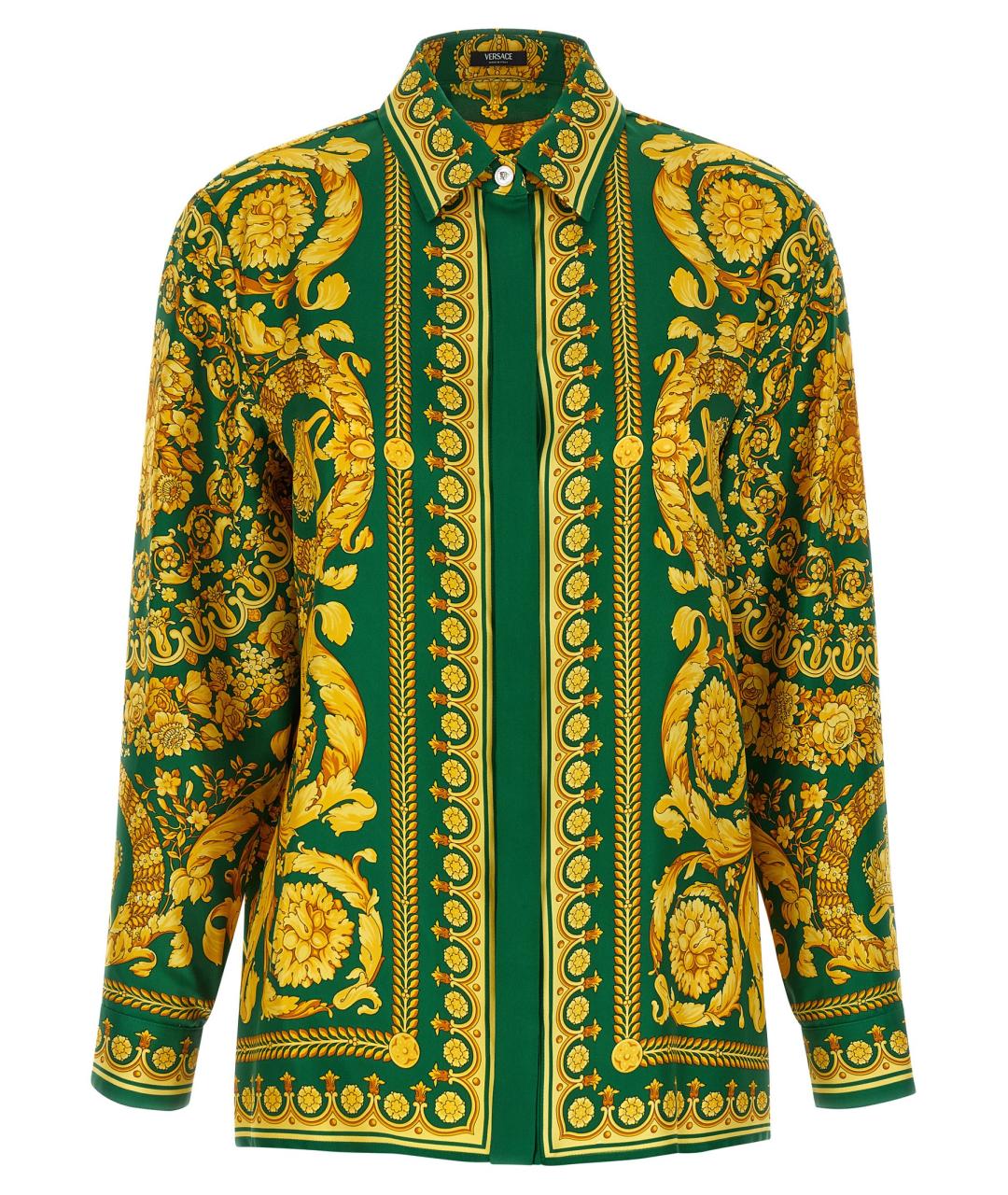 VERSACE Мульти шелковая рубашка, фото 1