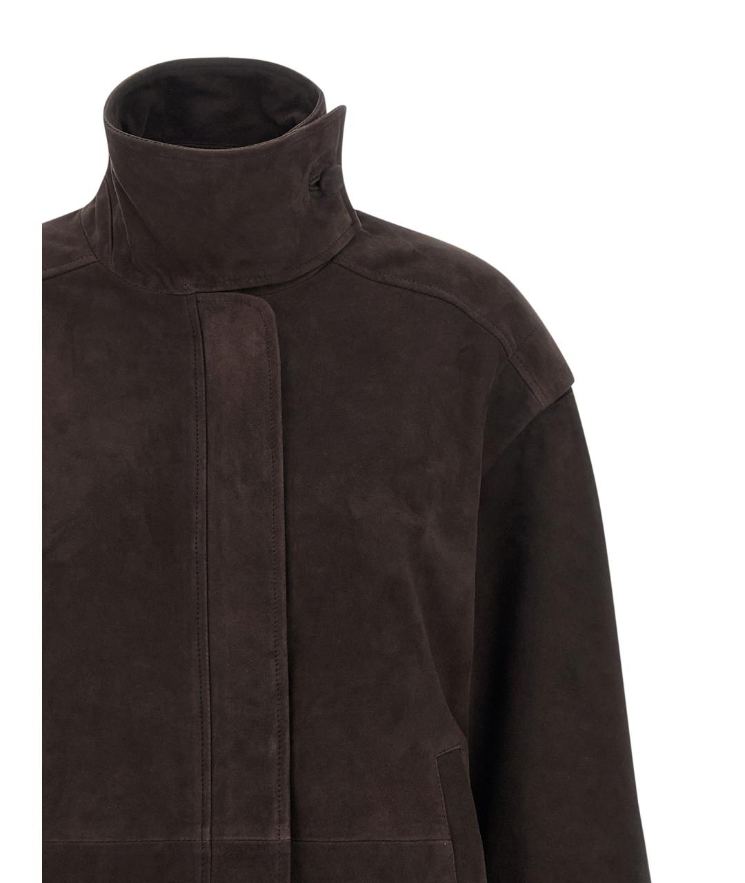 ROTATE Коричневая замшевая куртка, фото 3