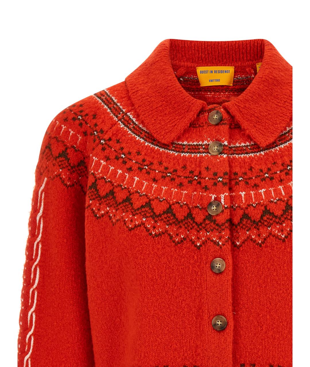 GUEST IN RESIDENCE Красный шерстяной кардиган, фото 3