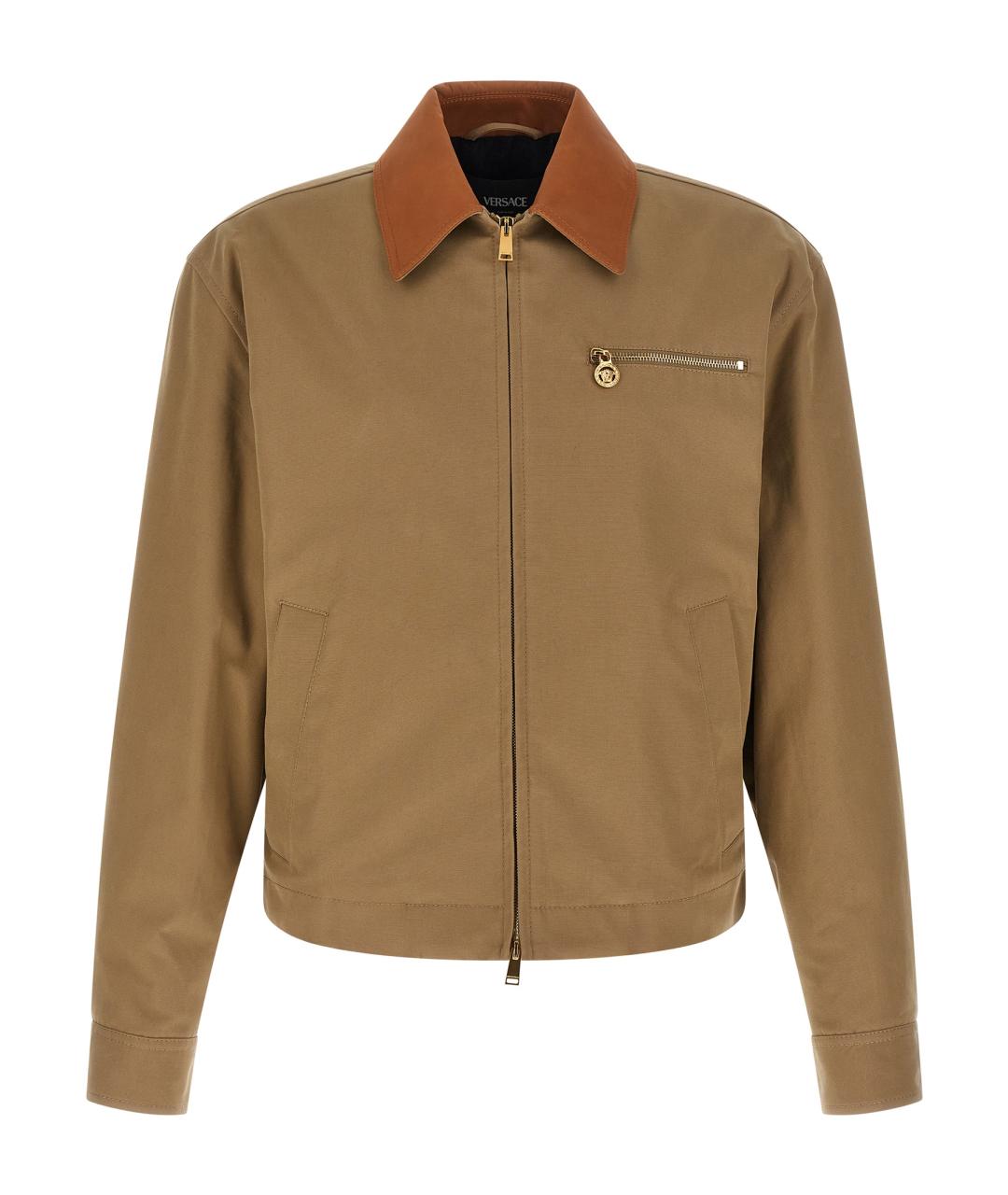 VERSACE Бежевая хлопковая куртка, фото 1