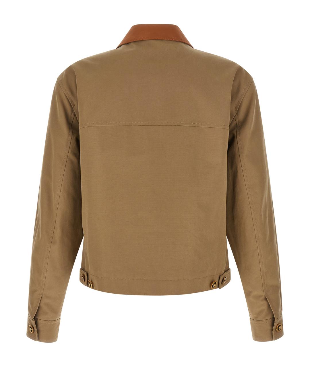 VERSACE Бежевая хлопковая куртка, фото 2