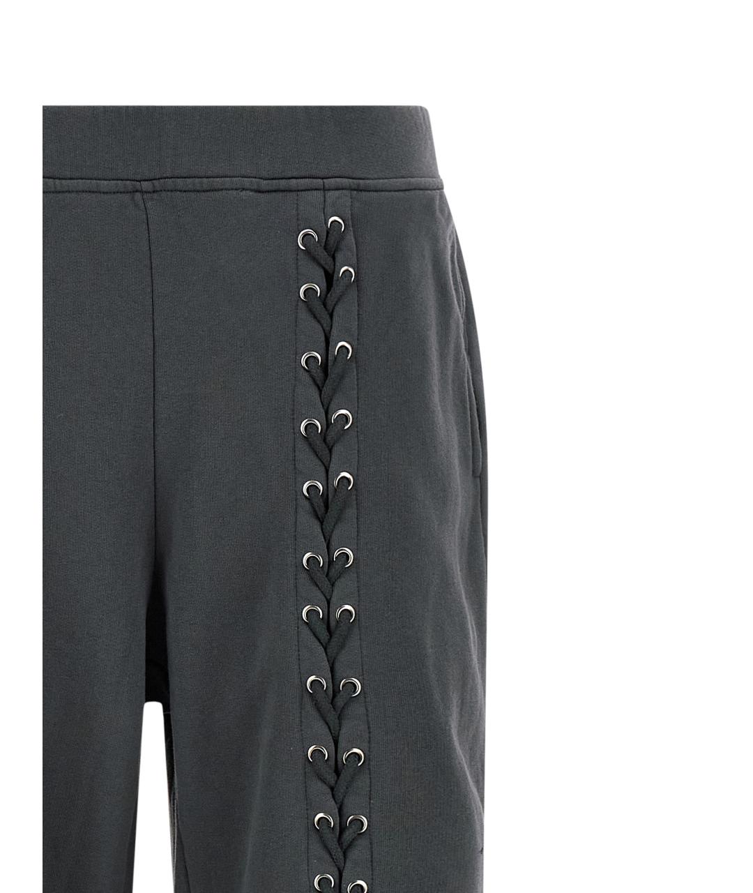 ROTATE Серые хлопковые прямые брюки, фото 3