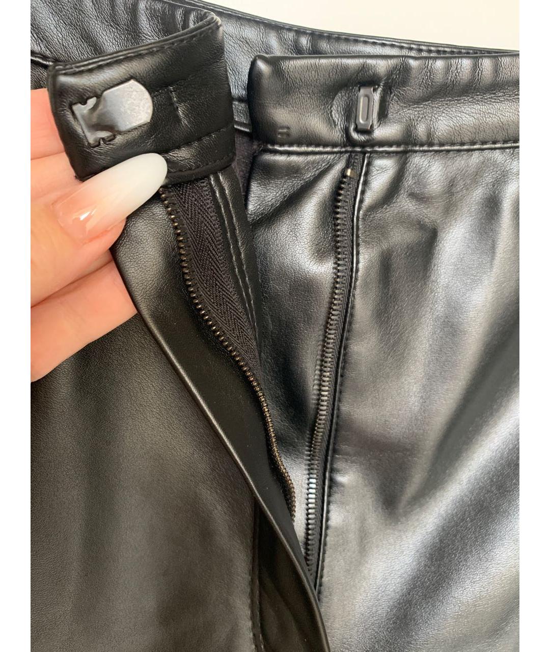 12 STOREEZ Черные полиэстеровые брюки широкие, фото 6