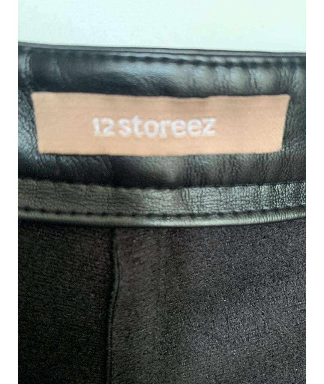 12 STOREEZ Черные полиэстеровые брюки широкие, фото 7