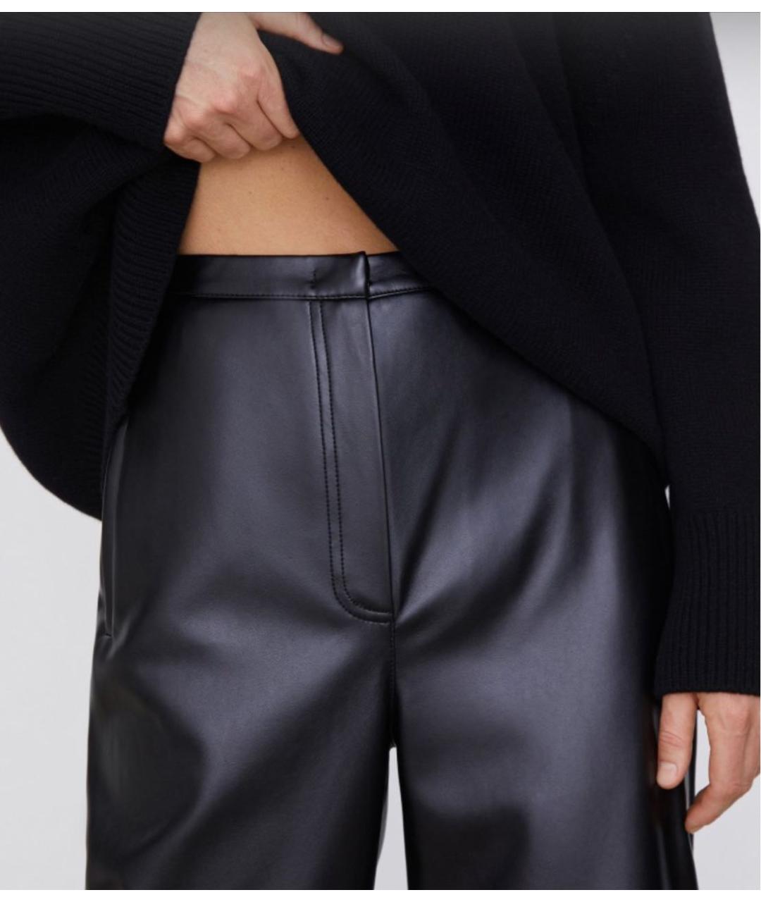 12 STOREEZ Черные полиэстеровые брюки широкие, фото 3