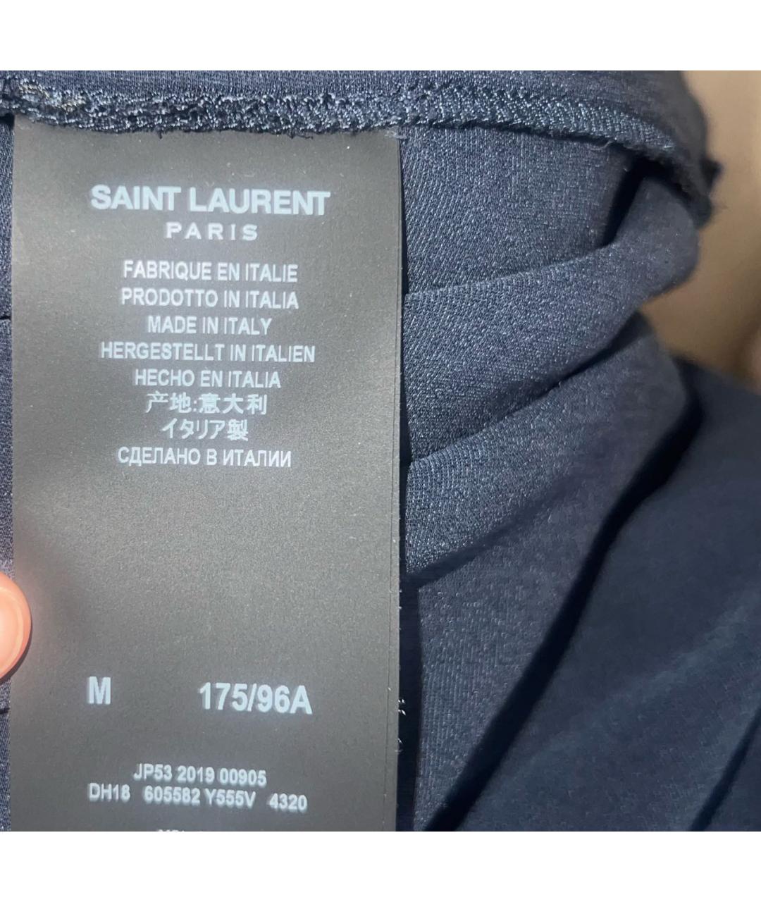 SAINT LAURENT Темно-синяя вискозная рубашка, фото 4