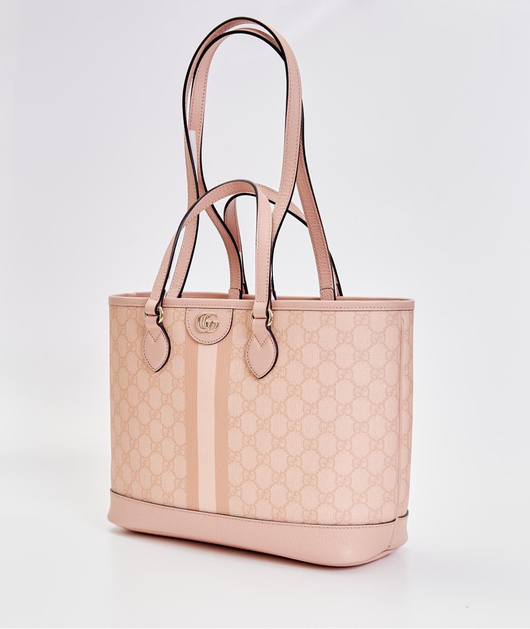 GUCCI Розовая кожаная сумка тоут, фото 3