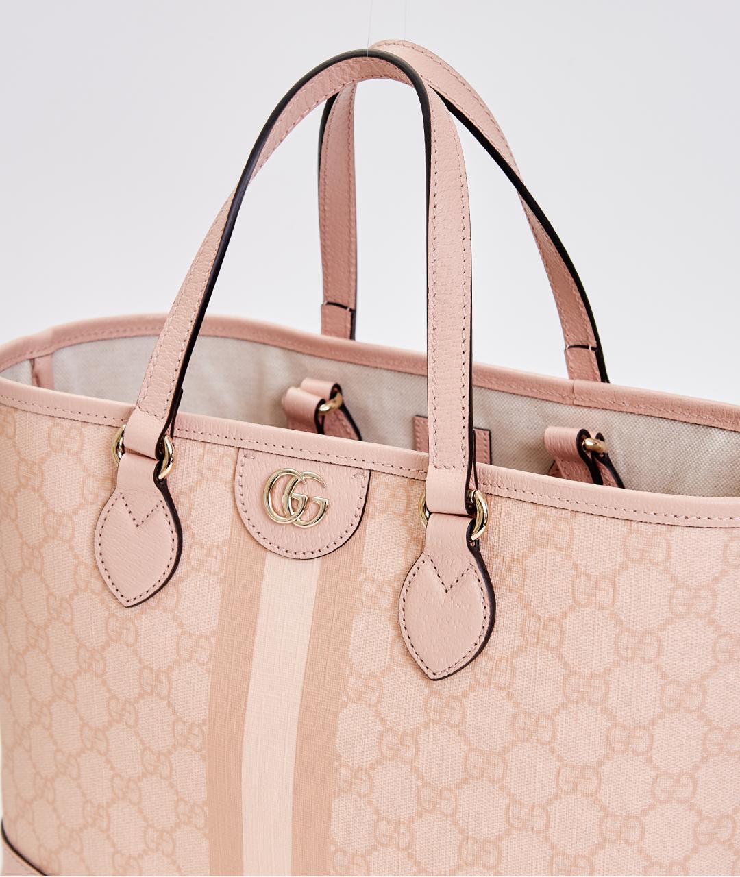 GUCCI Розовая кожаная сумка тоут, фото 4