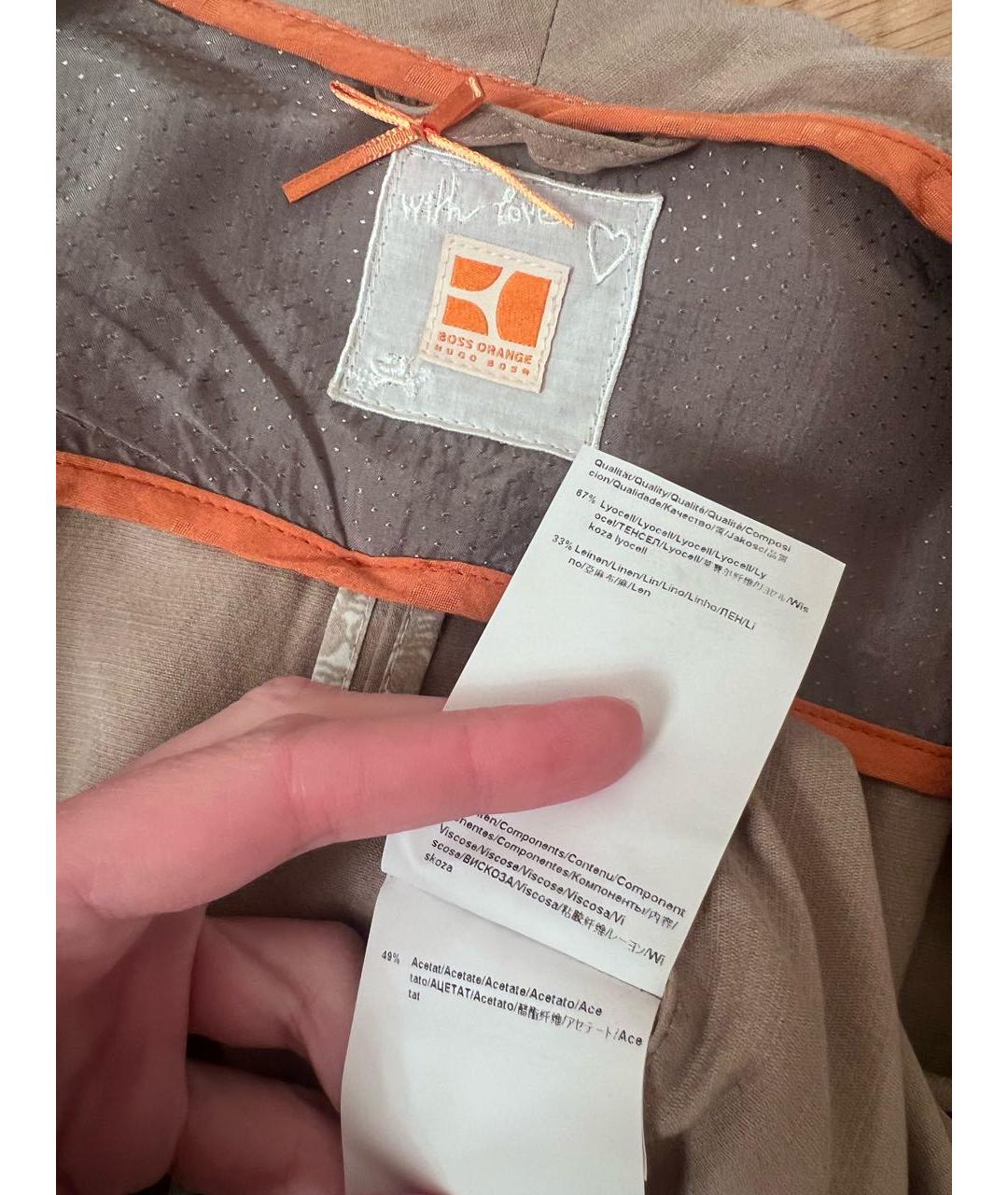 HUGO BOSS Бежевый жакет/пиджак, фото 4